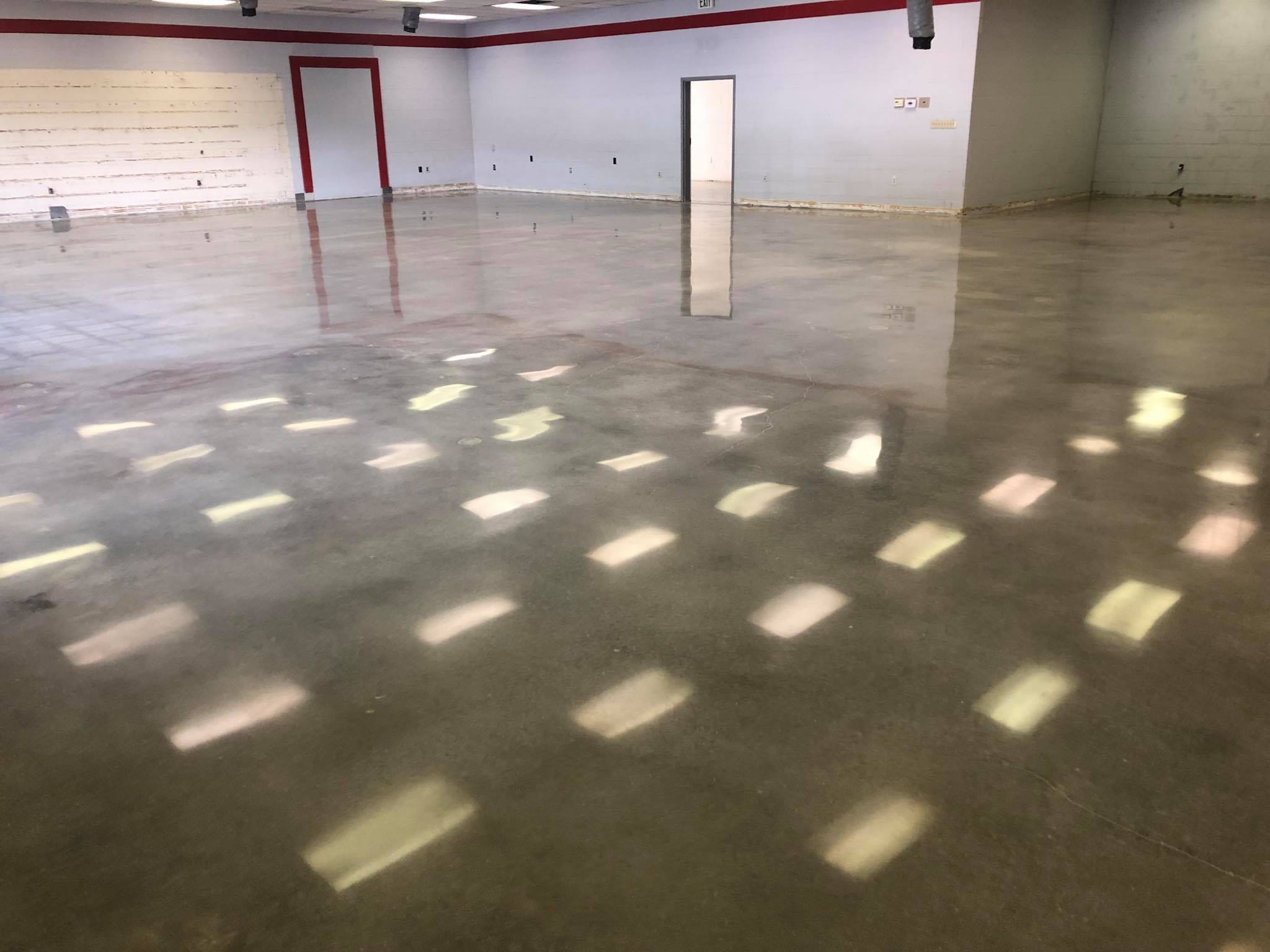 Polished Concrete for an EMS services building.